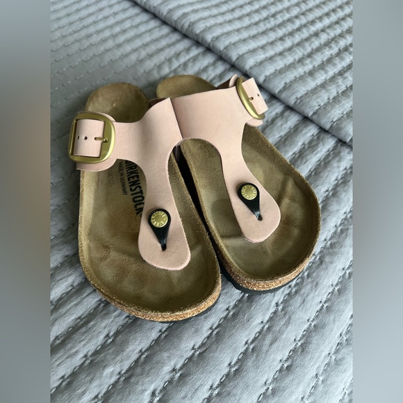 Birkenstock Gizeh Big Buckle Nubuk Leather - Soft Pink 37 - Picture 2 of 8